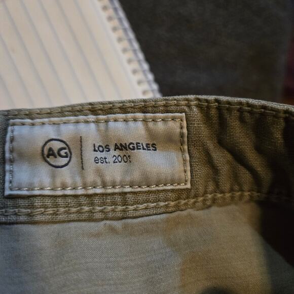 AG Adriano Goldschmied Rosemary Linen Pants Size 27 Khaki Beige - Picture 2 of 10
